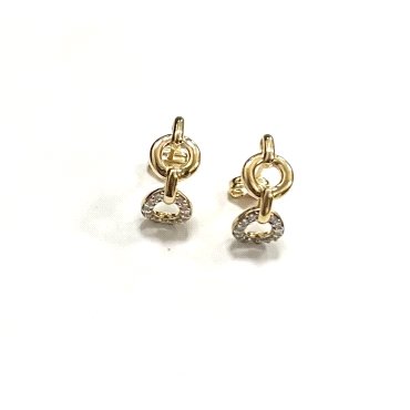 PENDIENTES ORO AMARILLO PIEDRA                                        