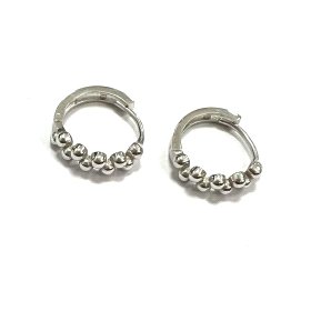 PENDIENTES ARO ORO BLANCO                                             