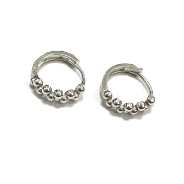 PENDIENTES ARO ORO BLANCO                                             