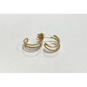PENDIENTES ARO ORO AMARILLO PIEDRA                                    