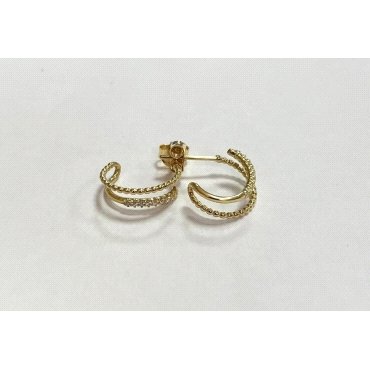 PENDIENTES ARO ORO AMARILLO PIEDRA                                    