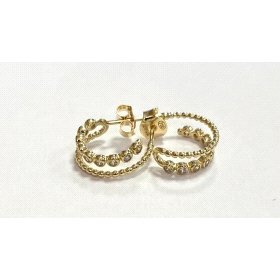 PENDIENTES ARO ORO AMARILLO PIEDRA                                    