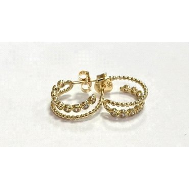 PENDIENTES ARO ORO AMARILLO PIEDRA                                    