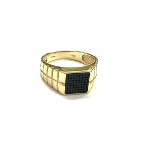 SELLO CABALLERO ORO AMARILLO PIEDRA                                   