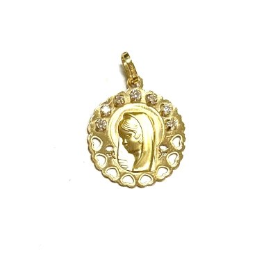 MEDALLAS ORO AMARILLO PIEDRA                                          