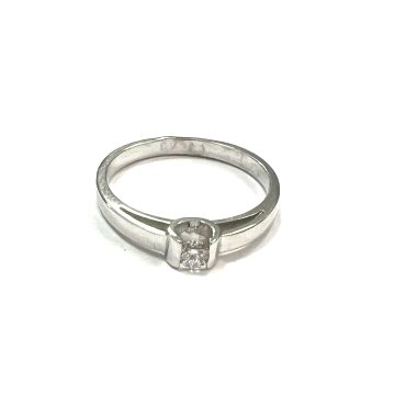 SORTIJA ORO BLANCO BRILLANTES                                         