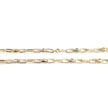 GARGANTILLA CADENA BICOLOR DE 70 CENTIMETRO                           