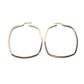 PENDIENTES ARO ORO BLANCO ITALIANO                                    