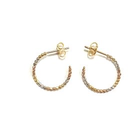 PENDIENTES ARO ORO TRICOLOR                                           
