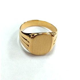 SELLO CABALLERO ORO AMARILLO SEMI HUECO                               