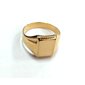SELLO CABALLERO ORO AMARILLO SEMI HUECO                               