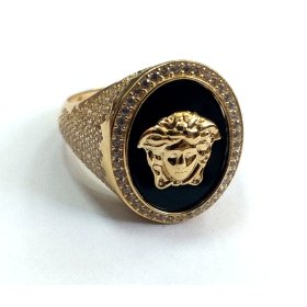 SELLO CABALLERO ORO AMARILLO PIEDRA                                   