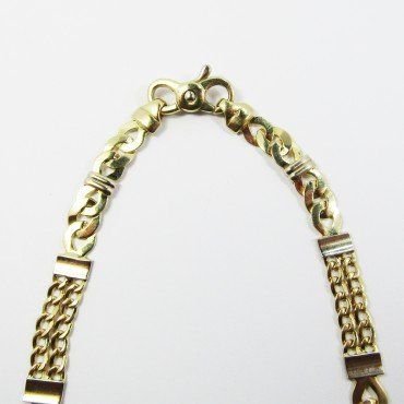 GARGANTILLA ORO BICOLOR ITALIANO LISO