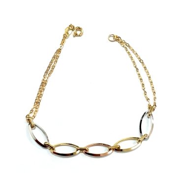 PULSERA SRA. ORO TRICOLOR                                             