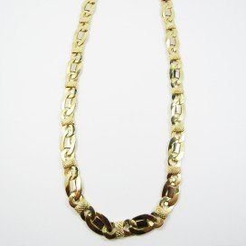 GARGANTILLA ORO BICOLOR ITALIANO LISO