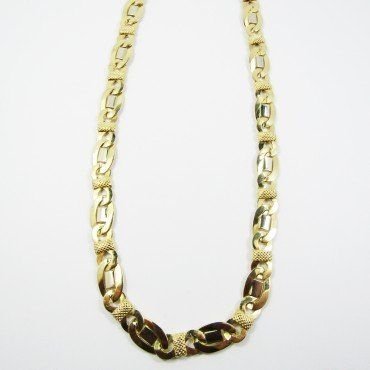 GARGANTILLA ORO BICOLOR ITALIANO LISO
