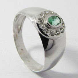 SORTIJA ORO BLANCO PIEDRA