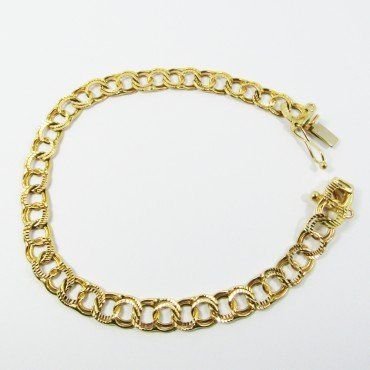 PULSERAS CABALLERO ORO AMARILLO