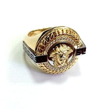 SELLO CABALLERO ORO BICOLOR PIEDRA                                    