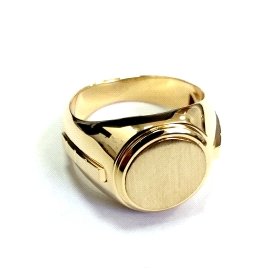 SELLO CABALLERO ORO AMARILLO SEMI HUECO                               