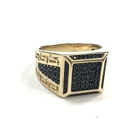 SELLO CABALLERO ORO AMARILLO PIEDRA                                   