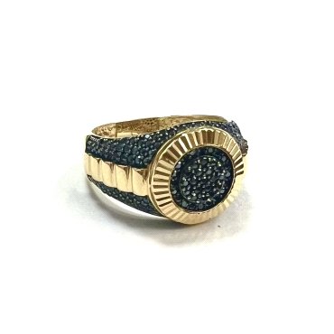 SELLO CABALLERO ORO AMARILLO PIEDRA                                   