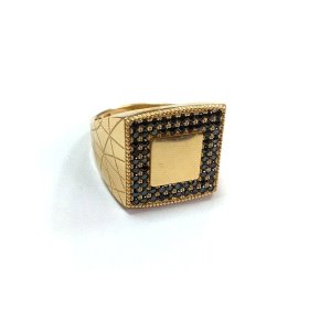 SELLO CABALLERO ORO AMARILLO PIEDRA                                   