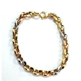 PULSERA SRA. ORO TRICOLOR                                             