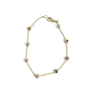 PULSERA SRA. ORO TRICOLOR                                             