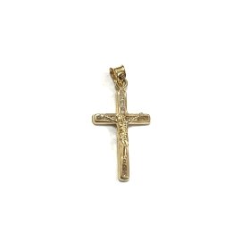 CRUZ ORO AMARILLO CON CRISTO                                          