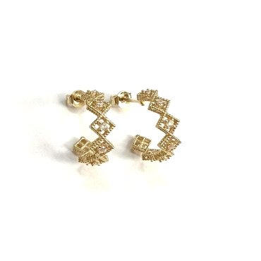 PENDIENTES ARO ORO AMARILLO PIEDRA                                    