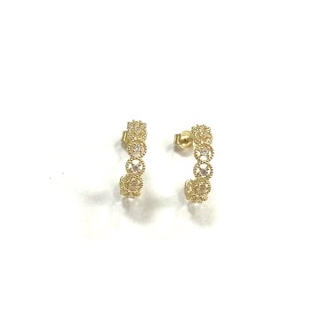 PENDIENTES ARO ORO AMARILLO PIEDRA                                    